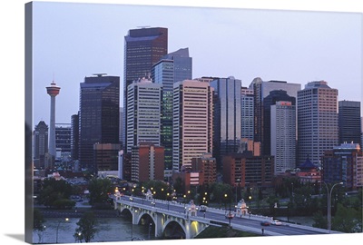 The skyline of Calgary, Alberta, Canada