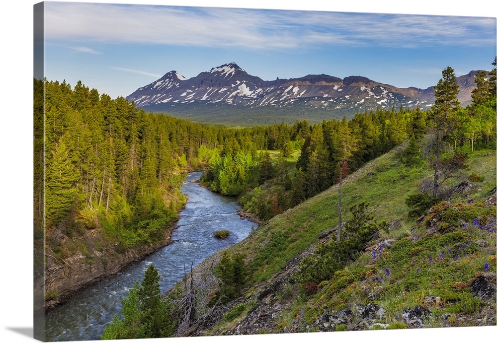 USA, North America, Montana. The South Fork Of The Two Medicine River In The Lewis And Clark National Forest.