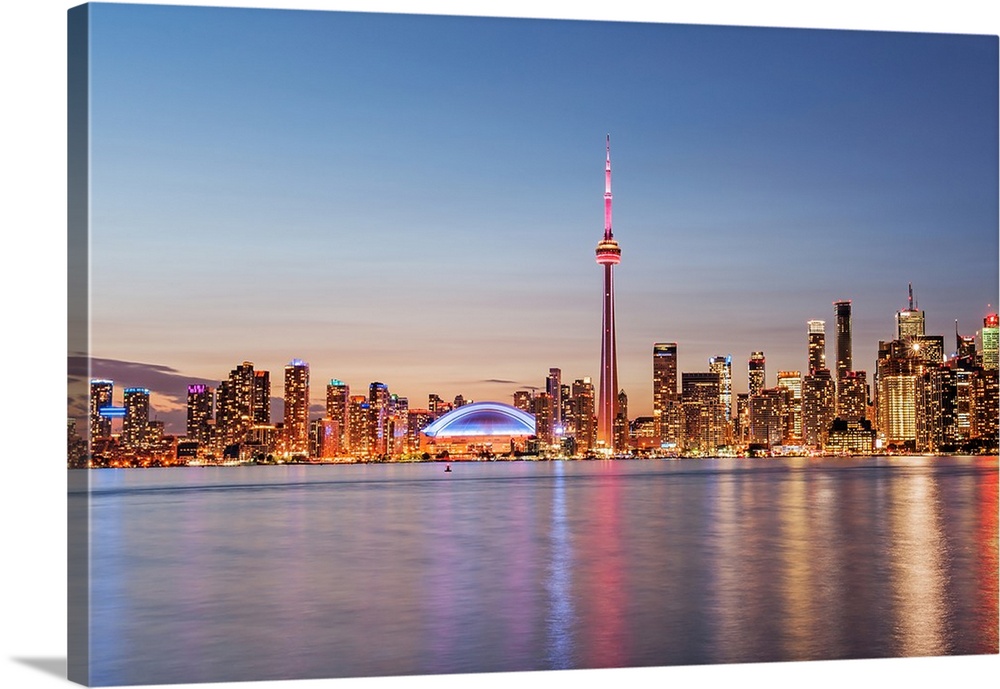 Toronto Skyline at Sunset from Toronto Islands.