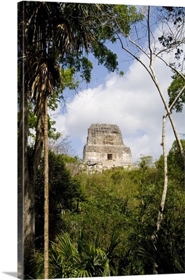 Tower IV, the tallest ruin in the Mayan ruins in Gran Plaza, Tikal, Guatemala