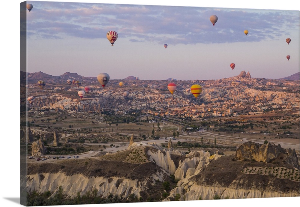 Turkey, Cappadocia. Hot Air Ballooning in Turkey, Goreme Valley, near Cappadocia.