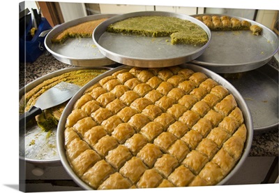Turkey, Gaziantep, Baklava is phyllo dough with nuts, honey or syrup