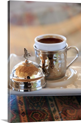Turkish Coffee Being Served In Cup With Sultan SuleymanS Monogram
