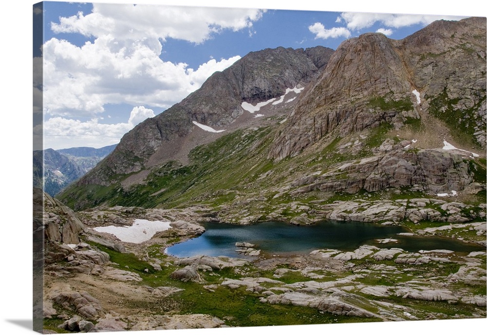 Twin Lakes Basin, Weminuche Wilderness, Needle Range, San Juan National Forest, Colorado, Mount Elous in background