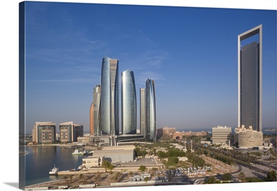 UAE, Abu Dhabi, Etihad Towers And ADNOC Tower