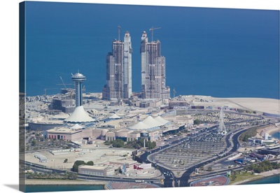 UAE, Abu Dhabi, Marina Village And Arabian Gulf, Aerial View