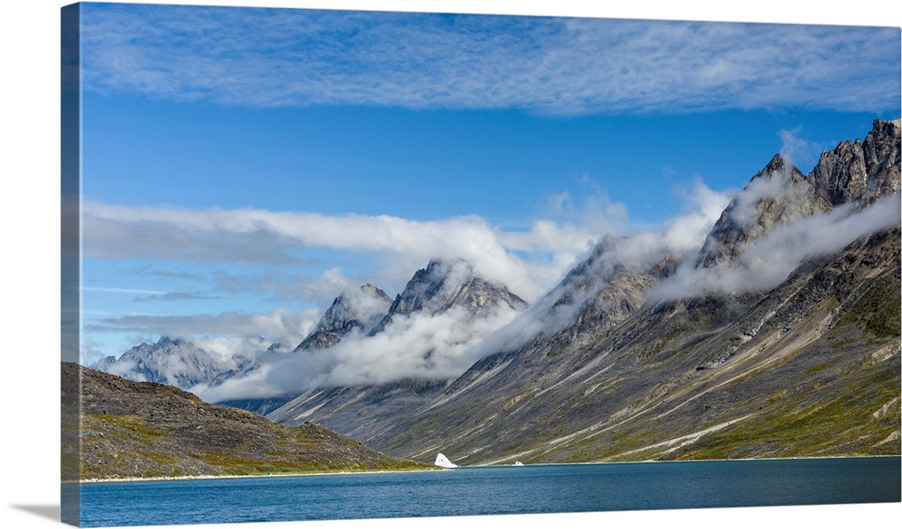 Landscape in the Unartoq Fjord in southern greenland. America, North America, Greenland, Denmark.