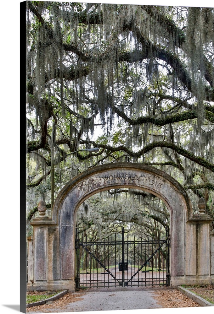 United States, Georgia, Savannah, Wormsloe, Gate at Entrance