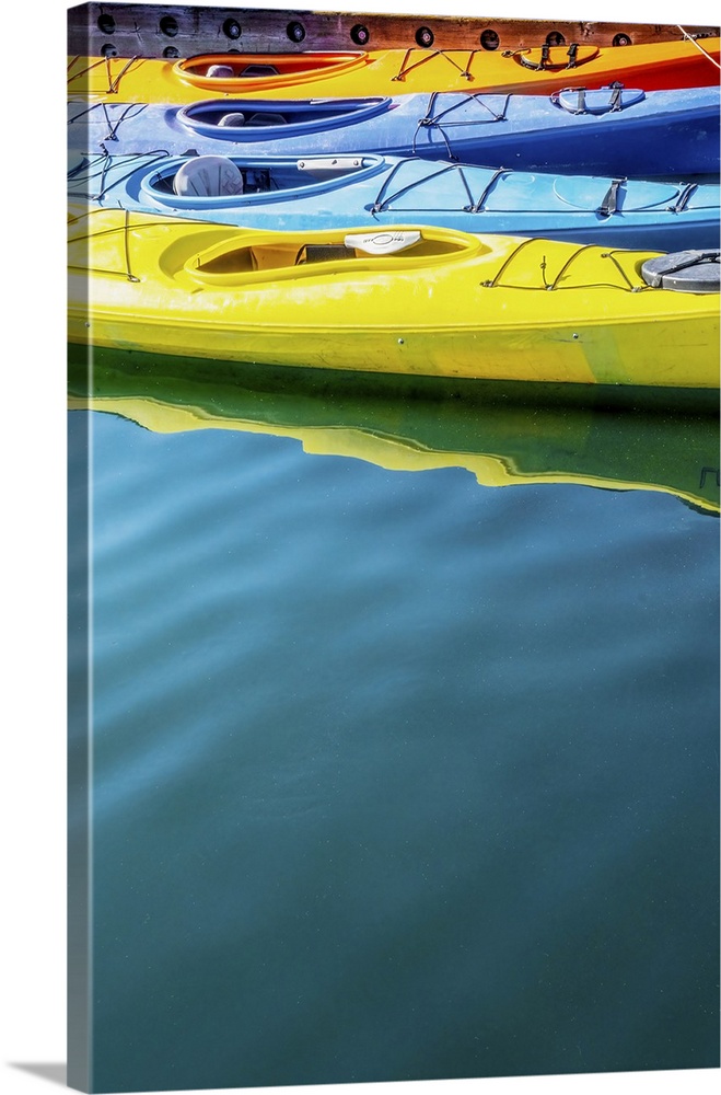 USA, Alaska, Homer, Colorful Kayaks