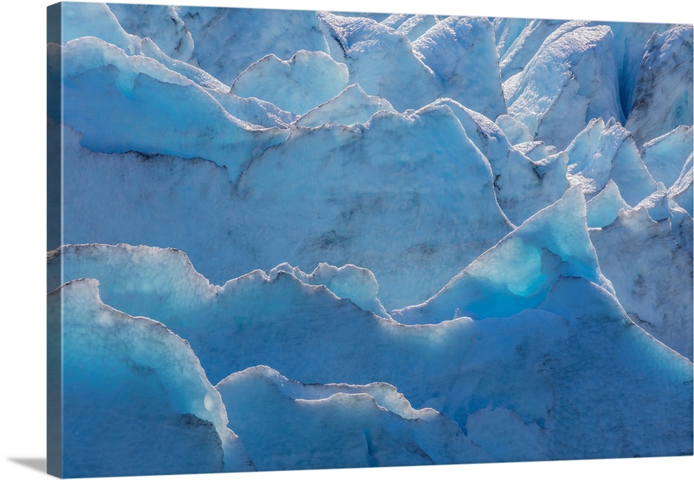USA, Alaska, Portage Glacier. Close-up of glacier ice.