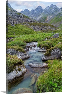 USA, Alaska, Talkeetna Mountains, Landscape With Archangel Creek