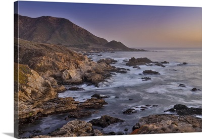 USA, California, Garrapata State Park, Sunset Along The Rugged Coastline