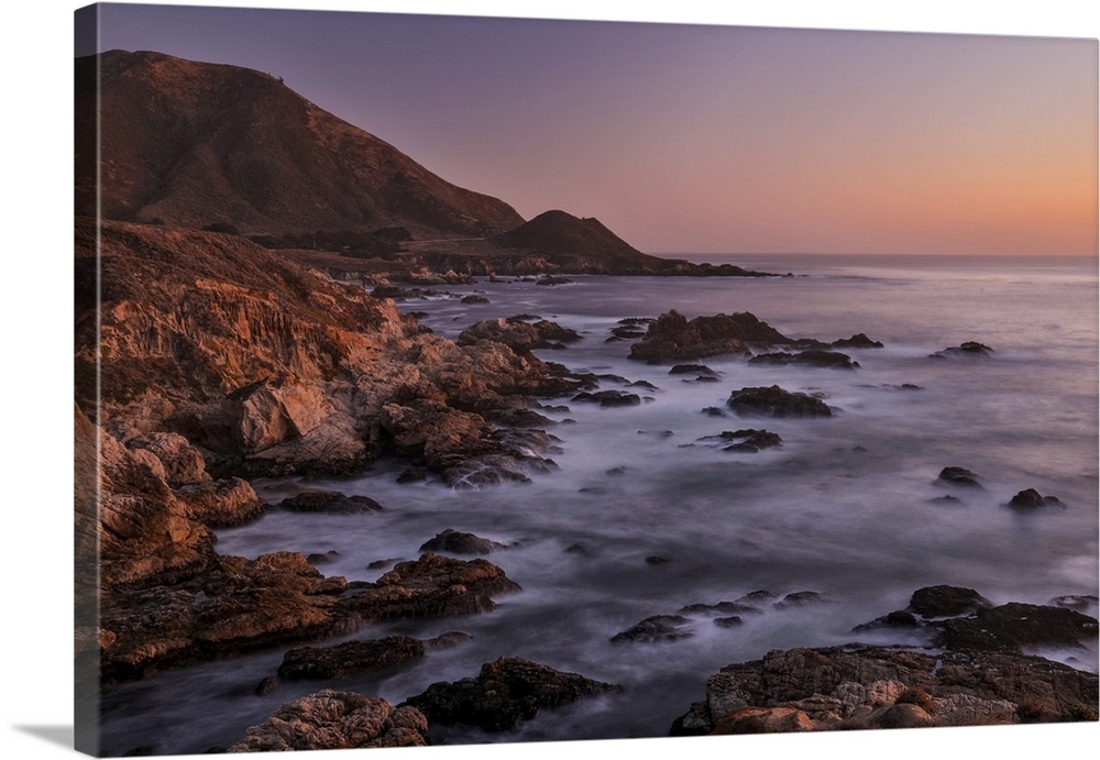 USA, California, Garrapata State Park. Sunset along the rugged coastline.