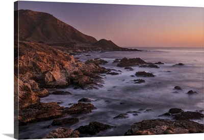 USA, California, Garrapata State Park, Sunset Along The Rugged Coastline