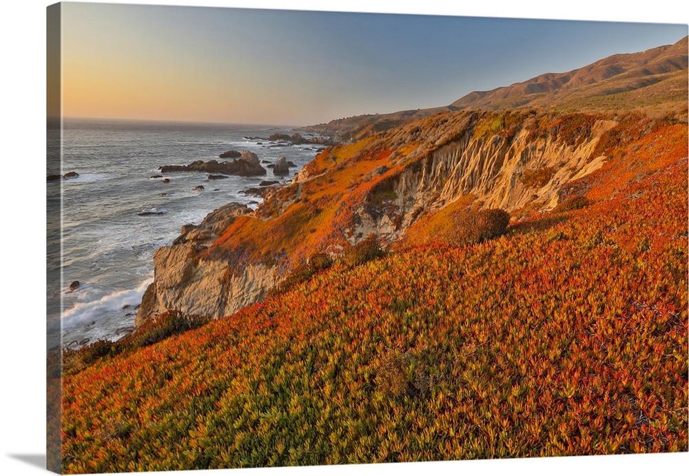 USA, California, Garrapata State Park. Sunset along the rugged coastline.