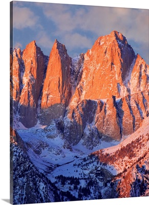 USA, California, Mt, Whitney, Mountain Landscape In Winter