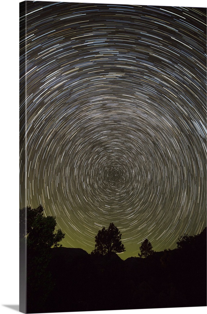 USA, California, Pine Valley. Star trails of the Milky Way galaxy.