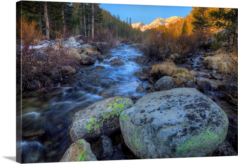 USA, California, Sierra Nevada Range. Rock Creek cascades.