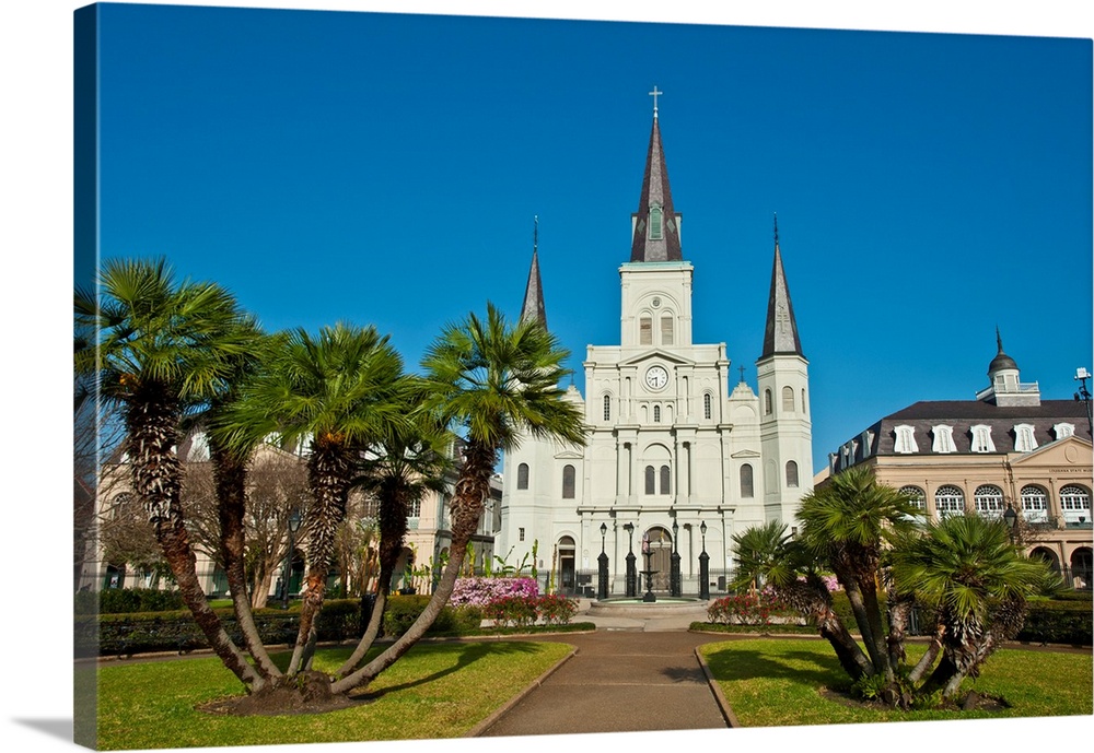 North America, USA, Louisiana, New Orleans, French Quarter, Jackson Square, Saint Louis Cathedral