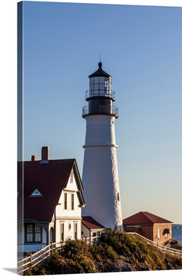 USA, Maine, Portland, Cape Elizabeth, Portland Head Light, lighthouse, morning
