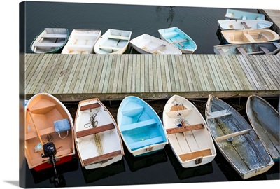 USA, Massachusetts, Cape Ann, boats in Annisquam Harbor