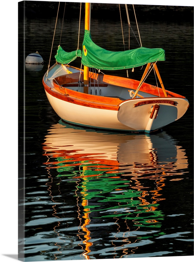 USA, Massachusetts, Cape Cod, Moored sailboat