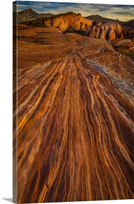 USA, Nevada, Overton, Valley Of Fire State Park, Multi-Colored Rock Formation