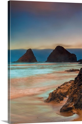 USA, Oregon, Florence, Sunrise On Heceta Beach