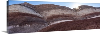 USA, Utah, Bentonite Hills Geological Feature, Capitol Reef National Park