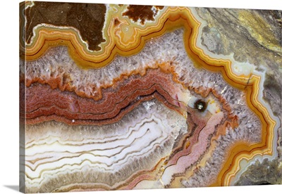 USA, Washington State, Sammamish, Close-Up Pattern Design Of Agate