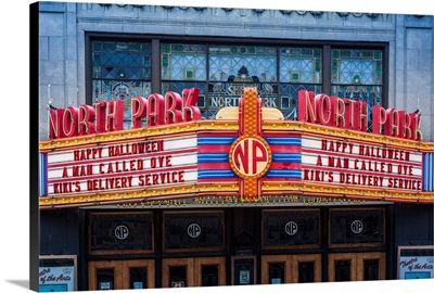 USA, Western New York, Buffalo, North Park Theater, Marquee