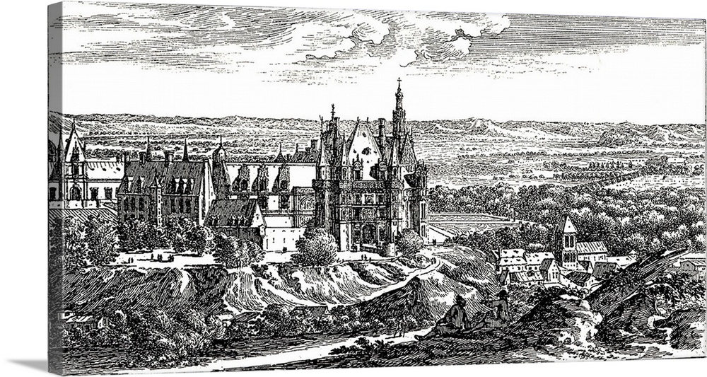 View of Chateau de Gaillon, Normandie, 1658, Engraving