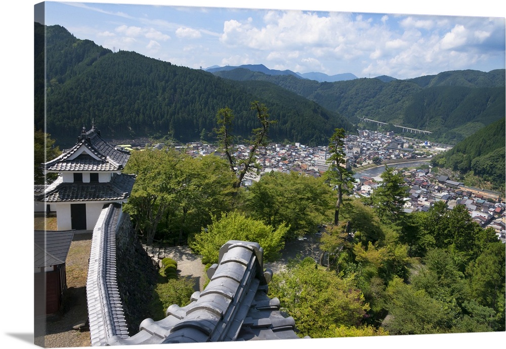 View of Gujo Hachiman cityscape with the castle, Gifu Prefecture, Japan