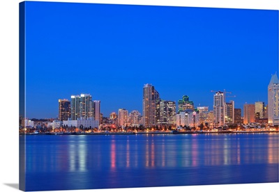 View of San Diego Skyline from Coronado Island, CA, USA