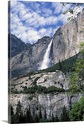 View of Upper Yosemite Falls in Yosemite National Park