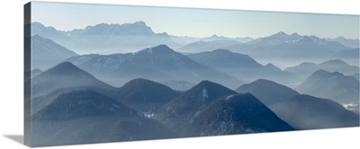 View Towards Zugspitze, Bavarian Alps, During Winter, Germany, Bavaria