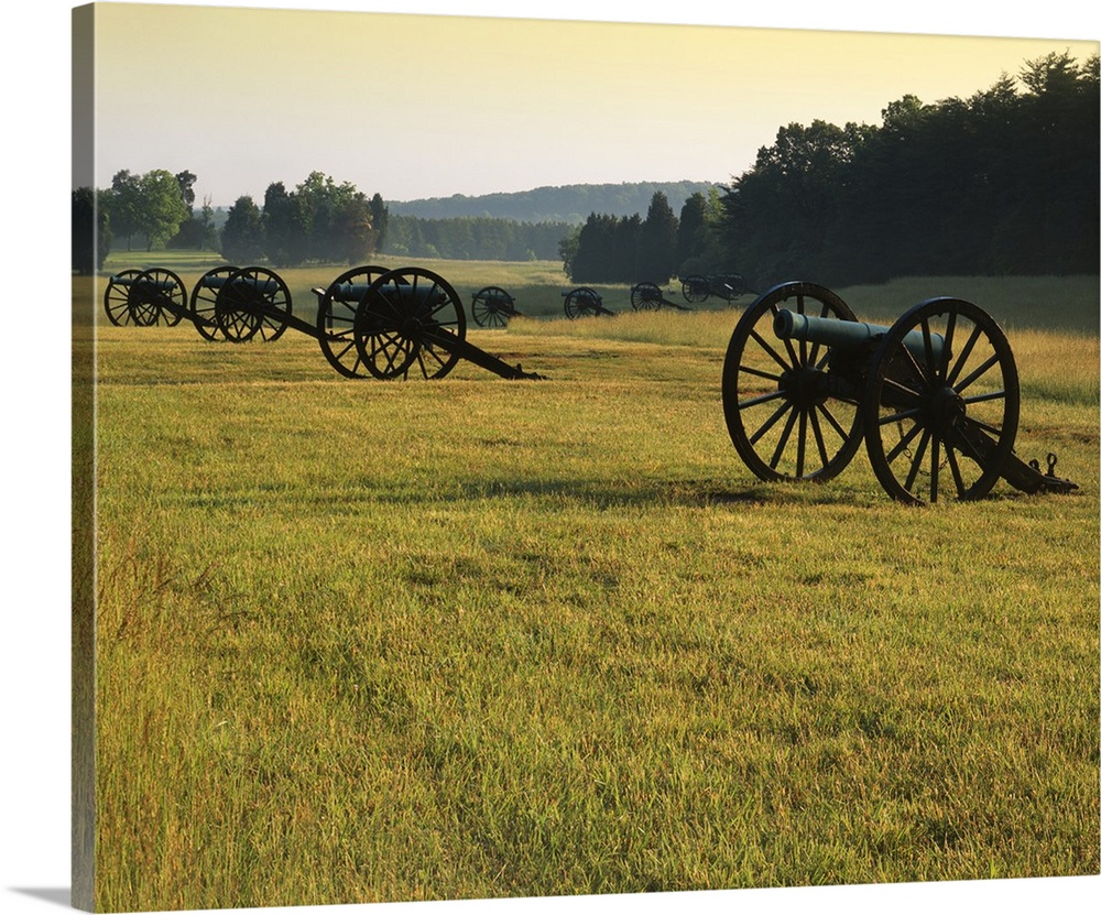 USA, Virginia, Manassas National Battlefield Park, Cannon.