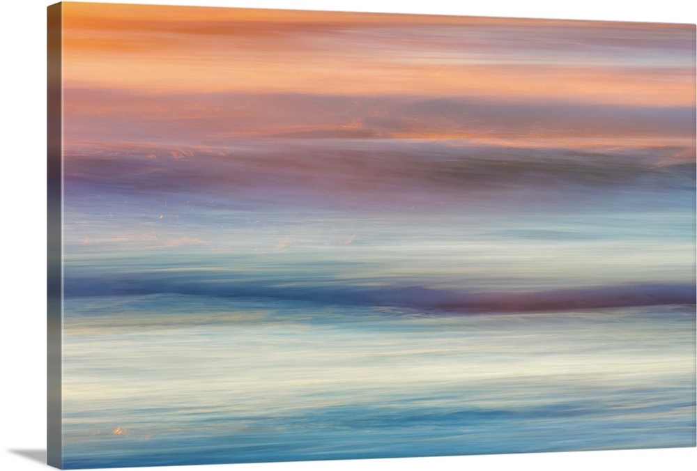 USA, Washington, Cape Disappointment State Park. Abstract of sunset and ocean.