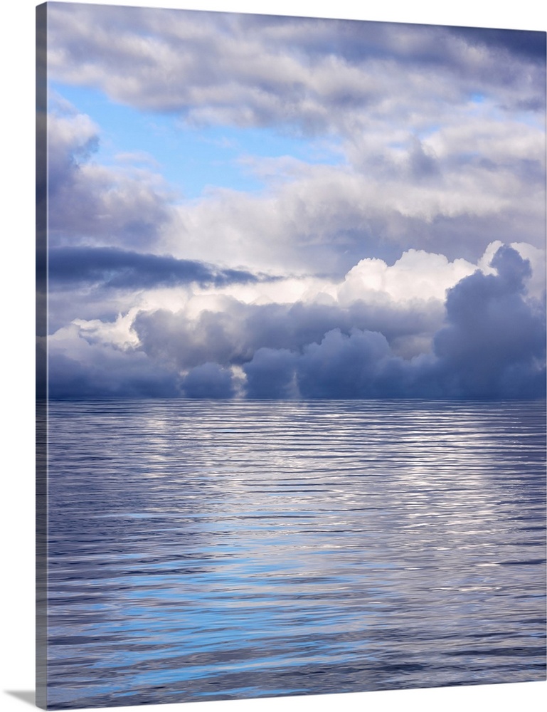 USA, Washington State, Hood Canal. Composite of canal and clouds. Credit: Don Paulson