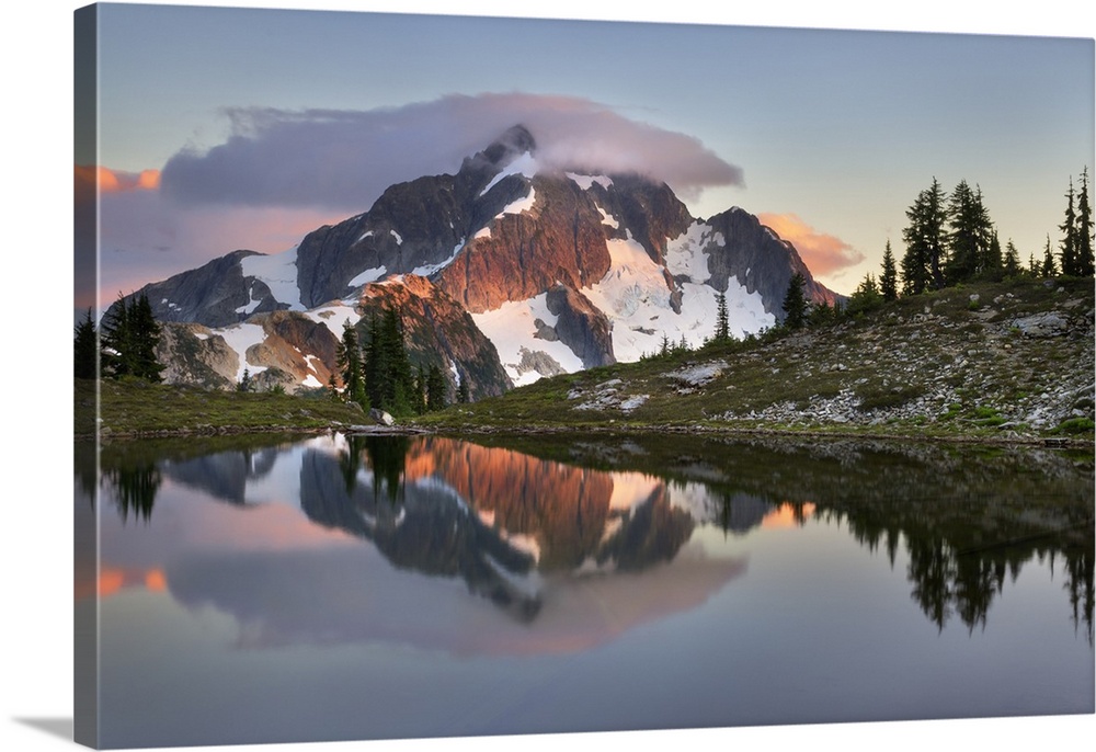 Whatcom Peak reflected in Tapto Lake, North Cascades National Park