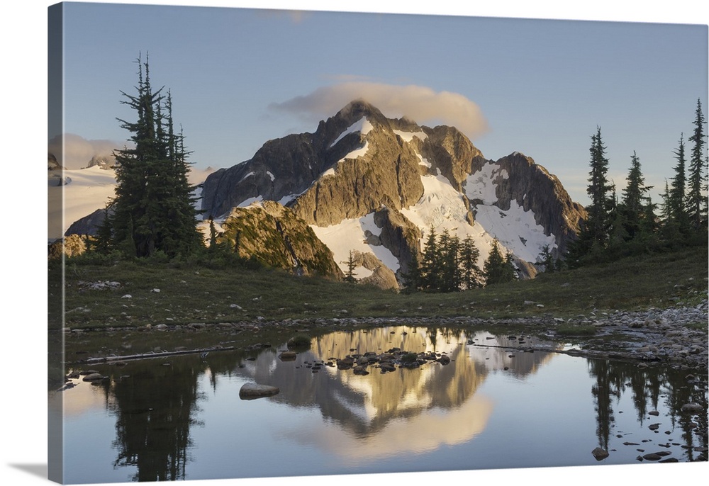 Whatcom Peak reflected in Tapto Lake, North Cascades National Park