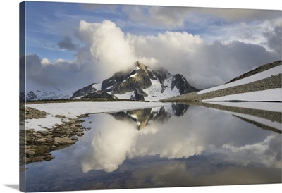 Whatcom Peak, Reflected In Tapto Lake, North Cascades National Park, Washington State