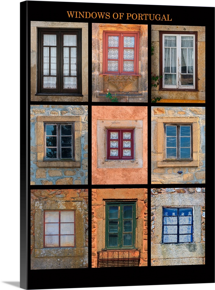 This poster captures interesting windows found throughout Portugal.