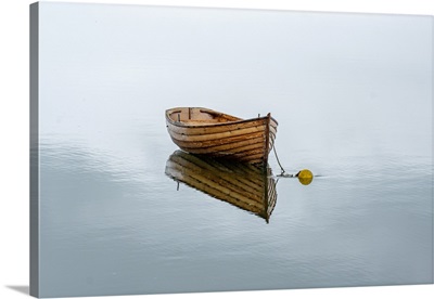 Wooden Boat At Anchorage Is The Epitome Of Simplicity, Westport, County Mayo, Ireland