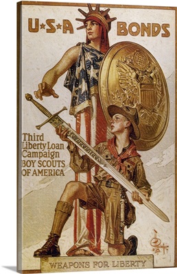 World War I, Poster 'USA Bonds Third Liberty Loan Campaign', Boy Scouts of America