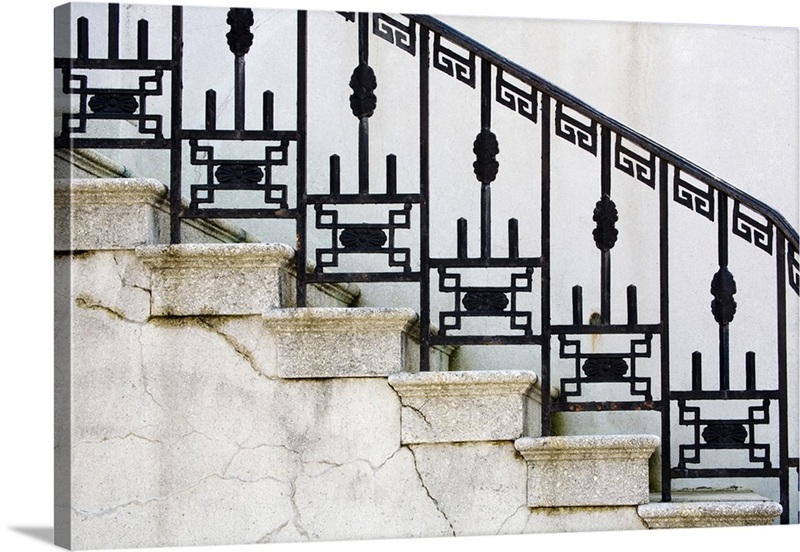 Government Building Railing Wrought iron railing on steps of government building in Savannah ...