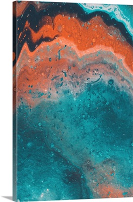 Abstract Artistic Texture With Blue And Orange