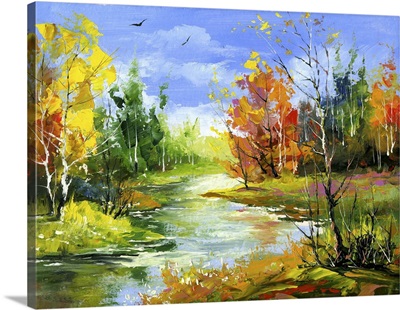Autumn Landscape With River