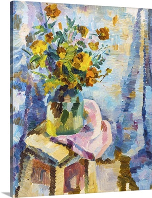 Blue And Yellow Floral Still Life