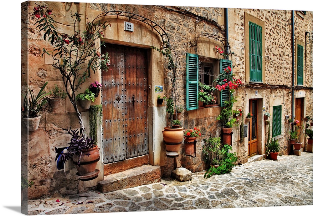 Charming streets of old mediterranean towns.